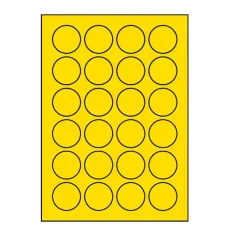 Etikety PRINT kruh 40 žlté