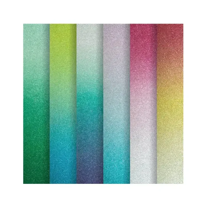 Kreatívny papier - trblietavý A4, 230g, mix 6 farieb