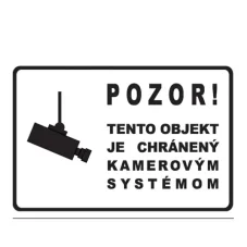 Etikety Info- Objekt chránený kamerou